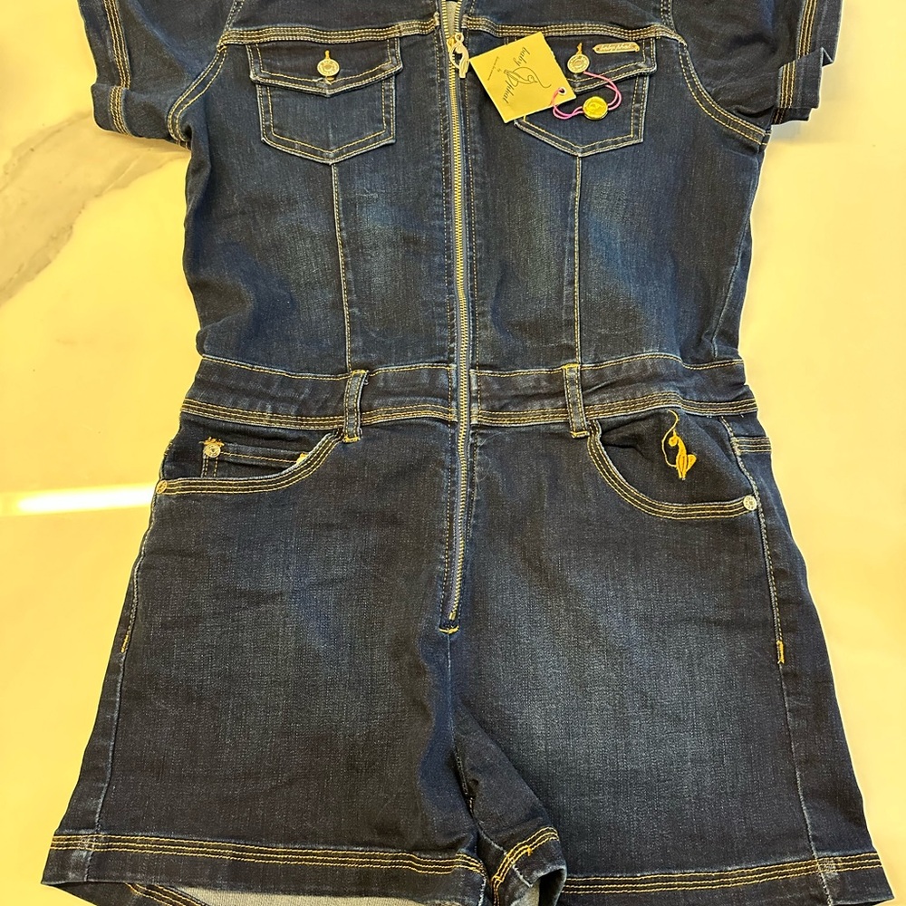 Blue Denim Women’s Romper